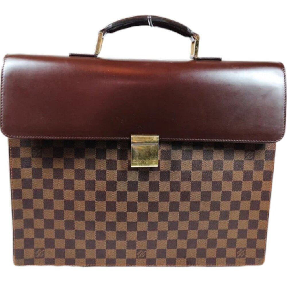 392379BR (S6) Louis Vuitton Business Bag Altona PM Brown Damier - Picture 1 of 9